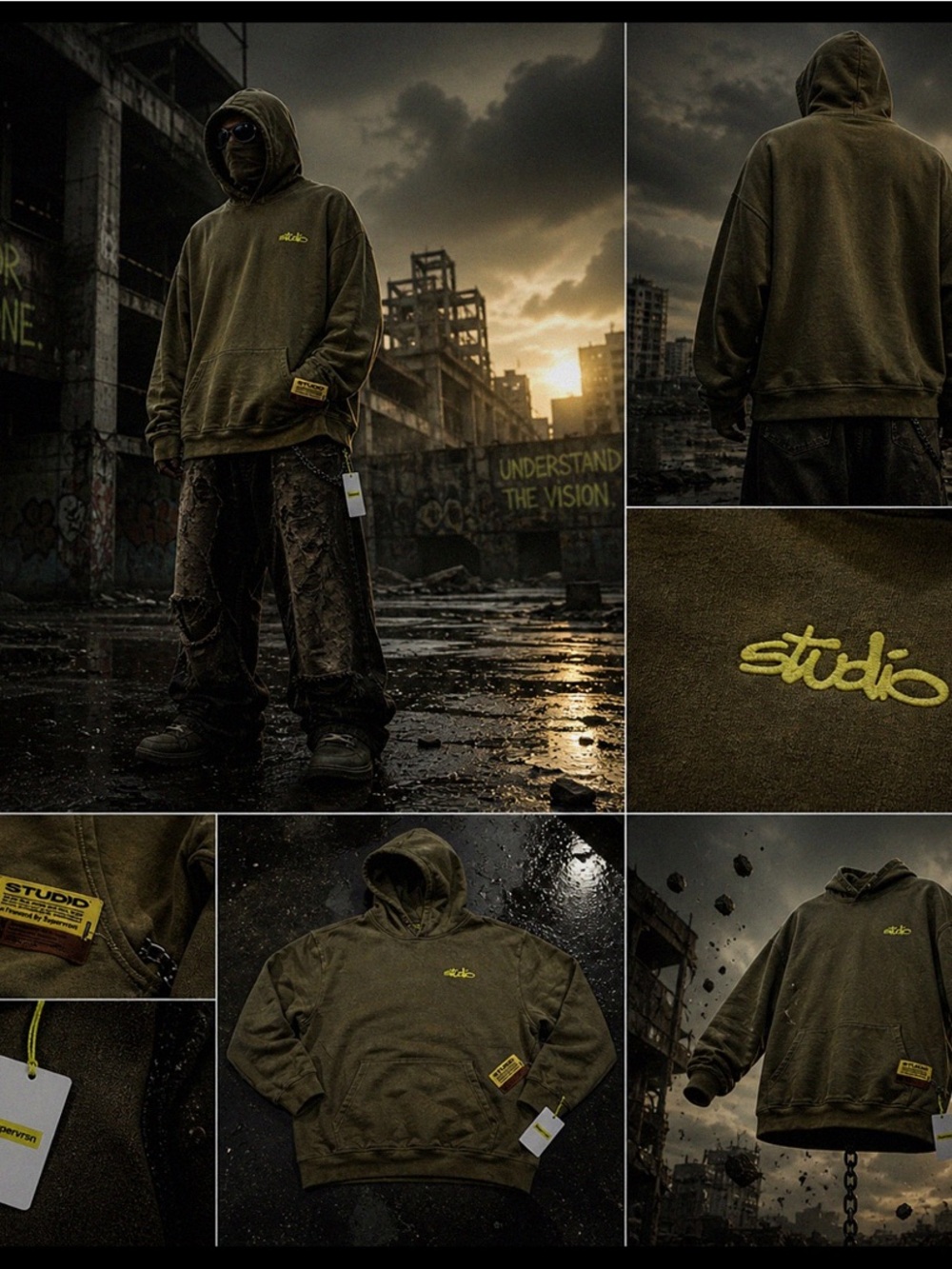 SUPERVSN STUDIO - Pullover Hoodie - Logo HEAVY WEIGHT
